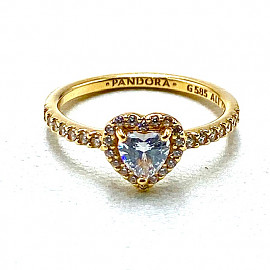 Золотое кольцо в желтом цвете с цирконом 01-200827986