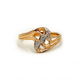 Кольцо из золота с цирконом 01-200835786