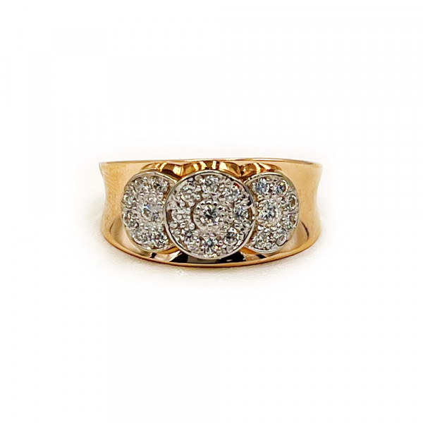 Каблучка з золота з цирконом