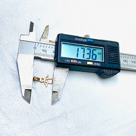 Кулон з золота червоного кольору з жовтим діамантом