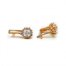 Сережки з золота з цирконом 01-200932386