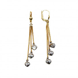 Серьги из желтого с белым золота 01-200033587