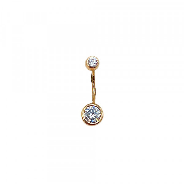 Пірсинг з золота з цирконом