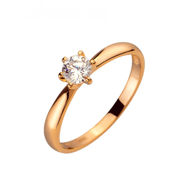 Кольцо из золота с цирконом