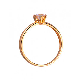 Кольцо из золота с цирконом