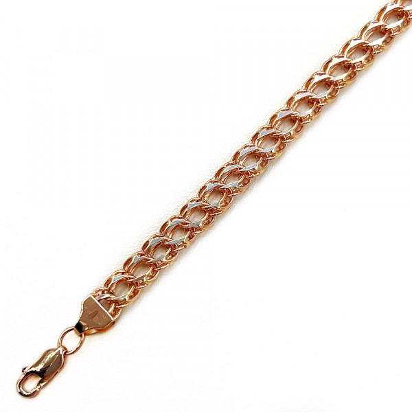 Браслет из красного с белым золота