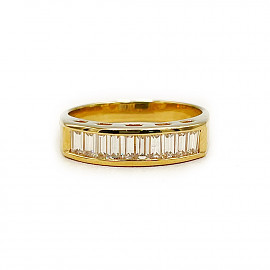 Каблучка з золота у жовтому кольорі з цирконом 01-200812387