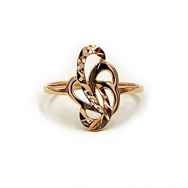 Каблучка з золота червоного кольору 01-200814187