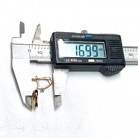 Серьги из золота с желтыми бриллиантами