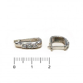Серьги из золота с цирконом