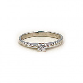 Золотое кольцо в белом цвете с цирконом 01-200118788