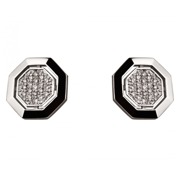 Запонки из золота с белыми бриллиантами