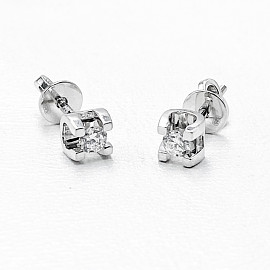 Золотые серьги с белыми бриллиантами 01-200779888