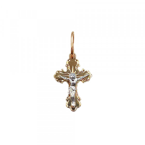 Золотий хрестик червоного з білим кольору