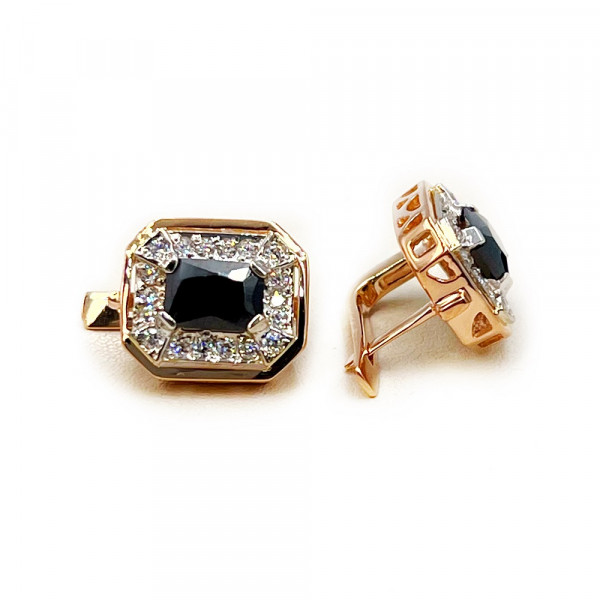 Сережки з золота з цирконом