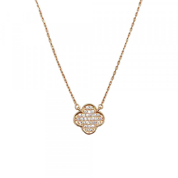 Кольє з червоного золота з цирконом