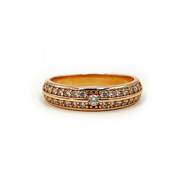 Каблучка з золота з цирконом