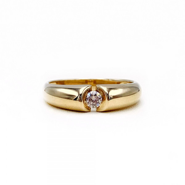 Кольцо из золота желтого цвета с желтым бриллиантом