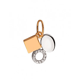Золотой кулон с цирконом 01-200243989