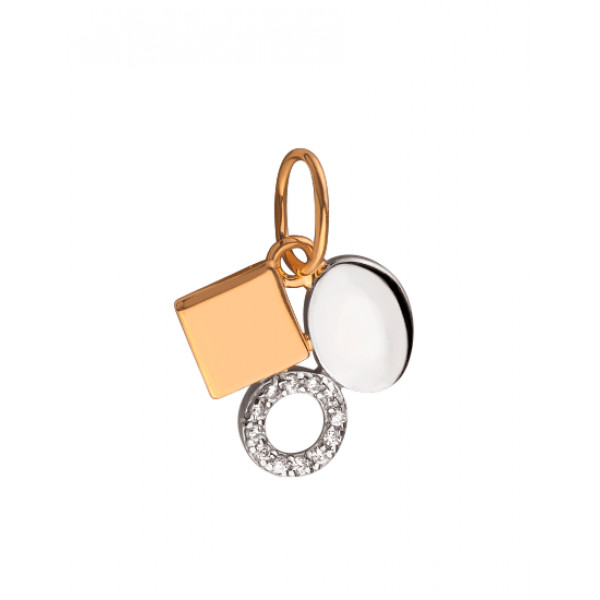 Золотой кулон с цирконом