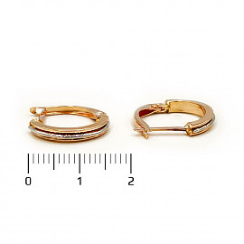Серьги из красного с белым золота