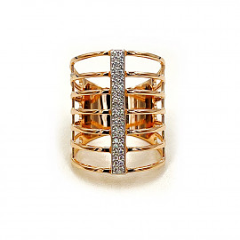 Золотое кольцо с цирконом 01-200752889