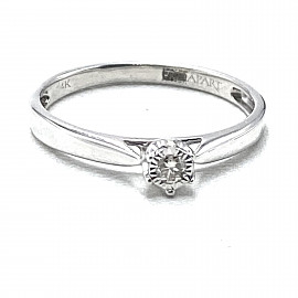 Кольцо из белого золота с желтым бриллиантом 01-200827989