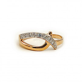 Золота каблучка з цирконом 01-200850889