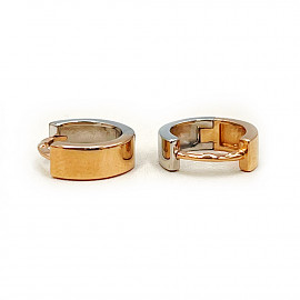 Золотые серьги в красном с белым цвете 01-200879989