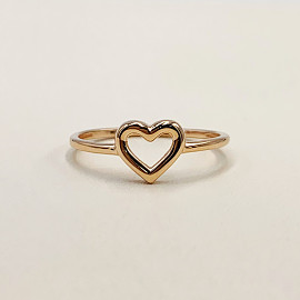 Кольцо из золота в красном цвете «Сердце» 01-200078290