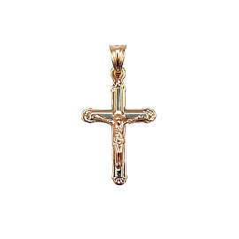 Хрестик з червоного з білим золота 01-200788390