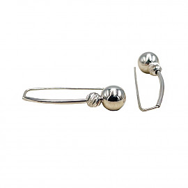 Золотые серьги в белом цвете 01-200806090