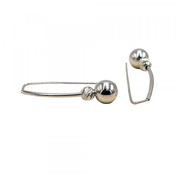 Золотые серьги в белом цвете