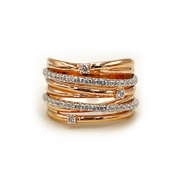 Золота каблучка з цирконом