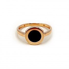 Золотое кольцо с эмалью 01-200883390