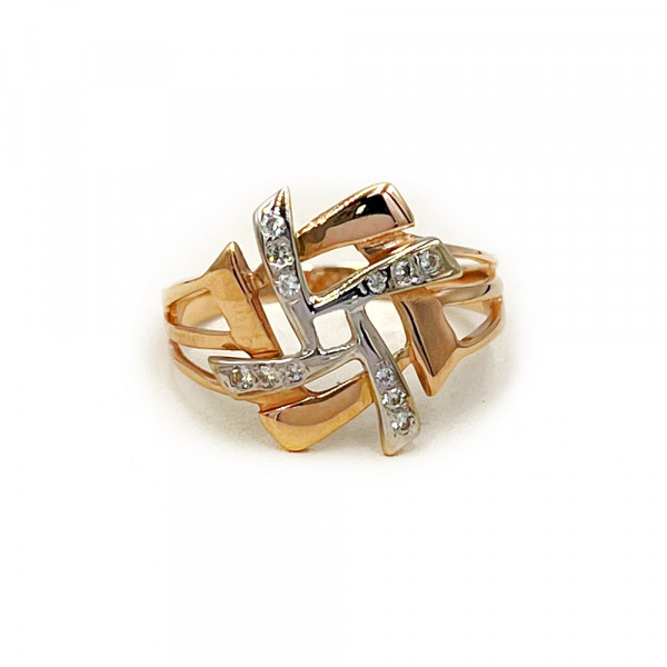 Каблучка з золота з цирконом