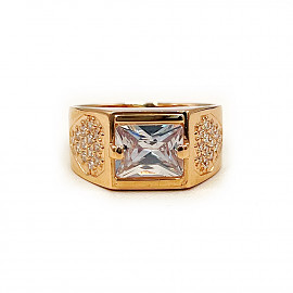 Перстень з золота з цирконом 01-200916090