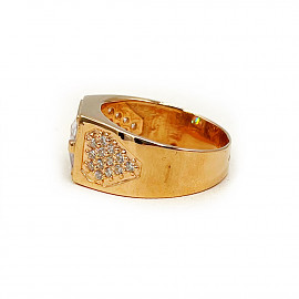 Перстень з золота з цирконом