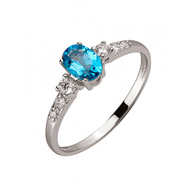 Золотое кольцо с цирконом 01-200159891