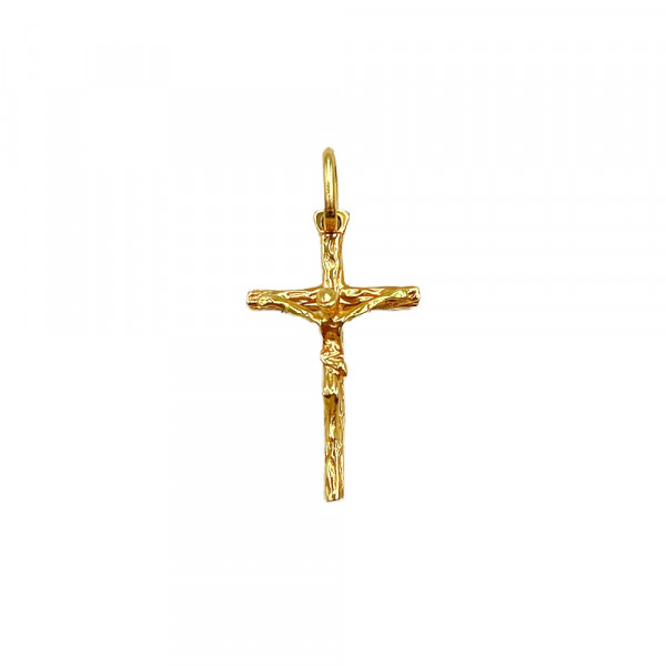 Хрестик з жовтого золота