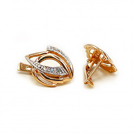 Серьги из золота с цирконом 01-200628691