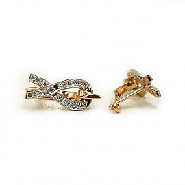 Серьги из золота с цирконом 01-200634991