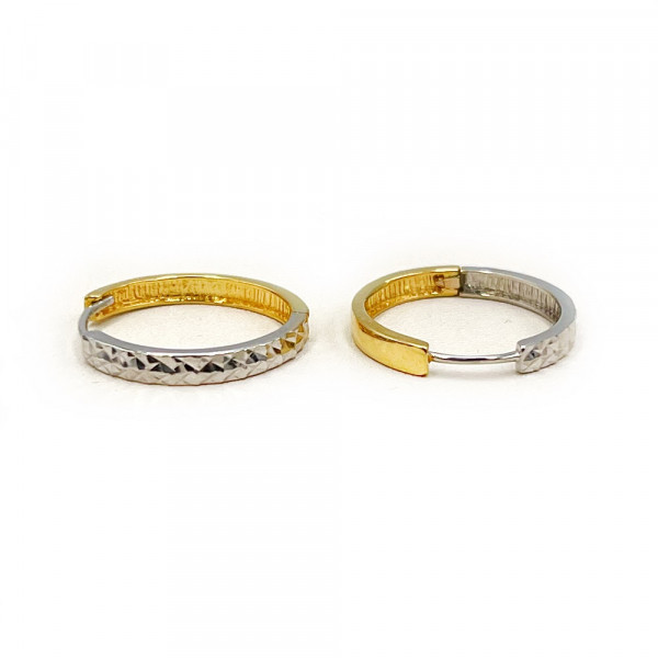 Золоті сережки жовтого з білим кольору