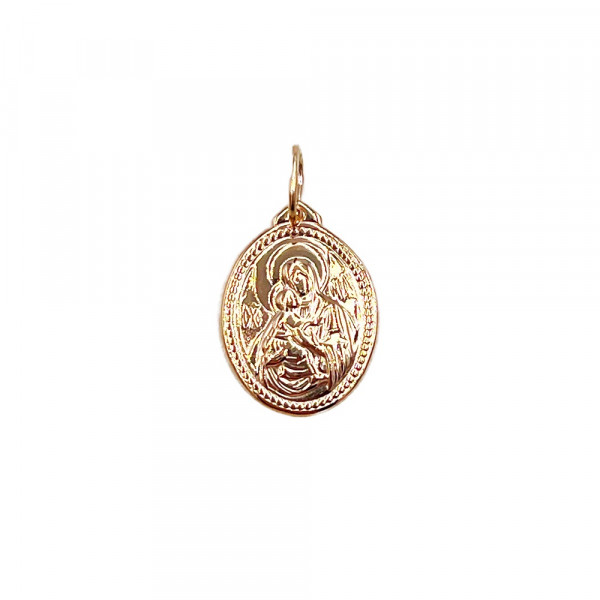 Золота ладанка у червоному кольорі