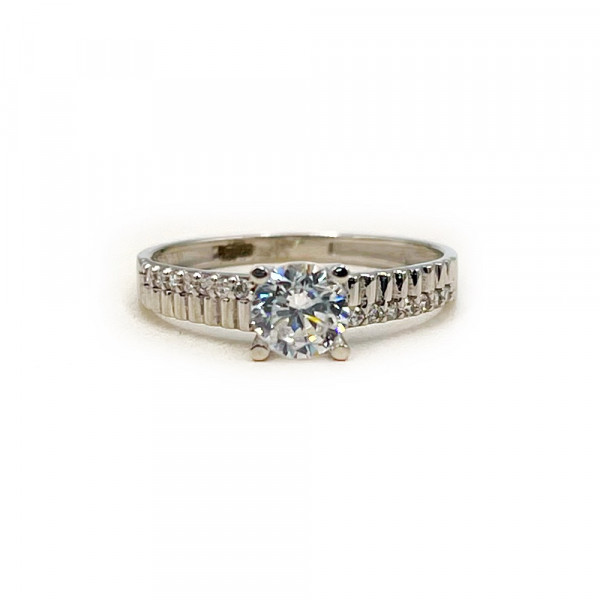 Золота каблучка з цирконом