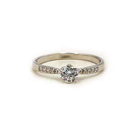 Золотое кольцо с цирконом 01-200902591