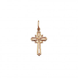 Хрестик з червоного золота 01-200916091