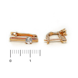 Серьги из золота с цирконом