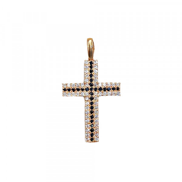 Золотий хрестик з цирконом