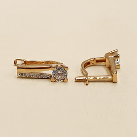Сережки з золота з цирконом 01-200324492